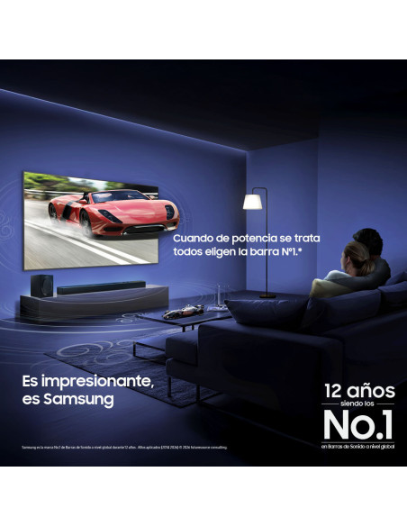 Barra de Sonido Samsung 3.1.2 Canales con Subwoofer HW-Q600H/ZL