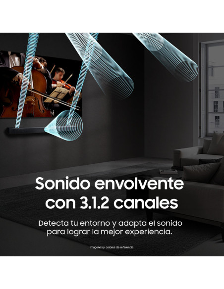 Barra de Sonido Samsung 3.1.2 Canales con Subwoofer HW-Q600H/ZL