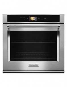 Horno KitchenAid de 30” con Convección Smart + con pantalla touch LCD | KOSE900HSS
