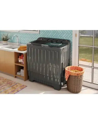 Lavadora Semiautomatica White Westinghouse 15 kg Doble Tina Gris Onix WWTT15M6USUZX