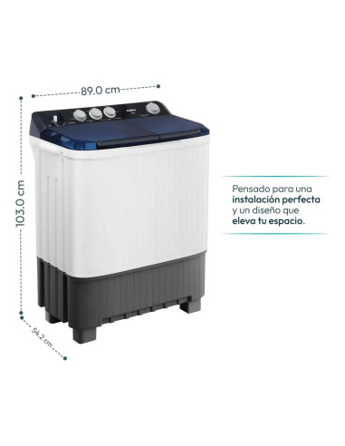 Lavadora Semiautomatica Mabe 18 kg Dos Tinas Blanca LMD8124HBAB0