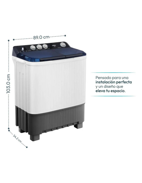 Lavadora Semiautomatica Mabe 18 kg Dos Tinas Blanca LMD8124HBAB0