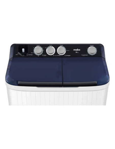 Lavadora Semiautomatica Mabe 18 kg Dos Tinas Blanca LMD8124HBAB0