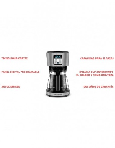 Cafetera Black + Decker 12 Tazas...