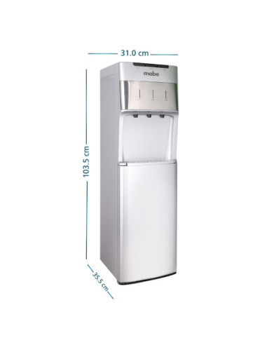 Dispensador de Agua Mabe De Piso 3 llaves Gris EMBL3TGS 6