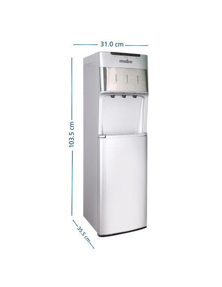 Dispensador de Agua Mabe De Piso 3 llaves Gris EMBL3TGS 6