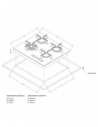Cubierta Whirlpool GOA6423NB...