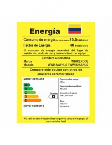 Lavadora Whirlpool Impeller...