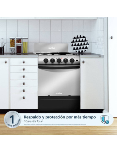 Estufa de Piso Mabe 4 puestos Gas Natural Inox EMC5150SNX1 6