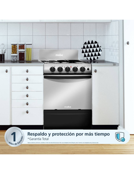 Estufa de Piso Mabe 4 puestos Gas Natural Inox EMC5150SNX1 6