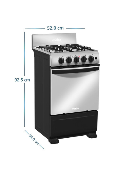 Estufa de Piso Mabe 4 puestos Gas Natural Inox EMC5150SNX1 7