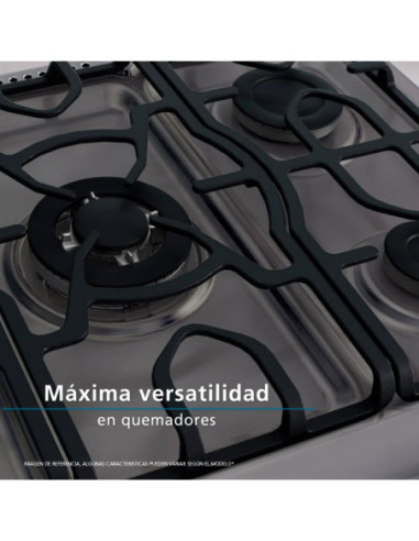 Estufa de Piso Mabe 6 puestos Gas Natural Inox EMC7630NFX0 3