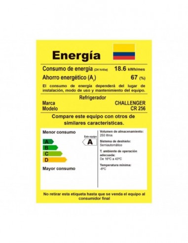 Nevera Challenger LUMINA 256 Lt...