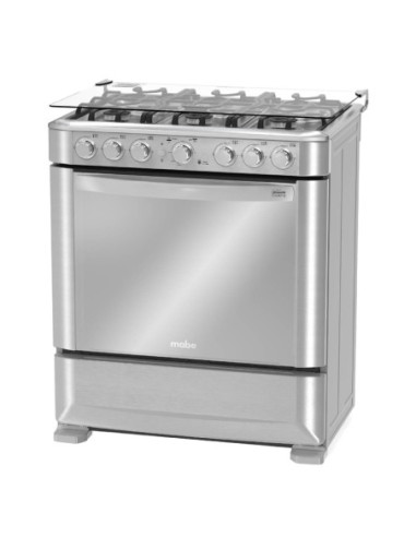 Estufa de Piso Mabe 6 puestos Gas Natural Inox EMC7630NFX0 7