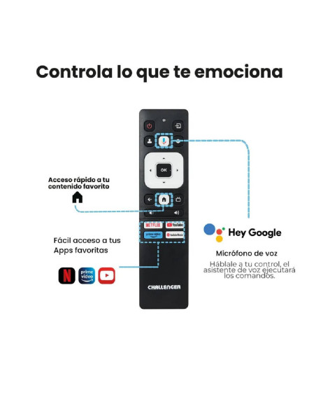 Televisor Challenger 50 pulgadas 4K Smart Google TV UHD 50KG85 BT T2 S 4