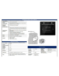 Horno Empotrable Superior 60cm Eléctrico con Convección Panel Vidrio Negro VXE6000 1 2
