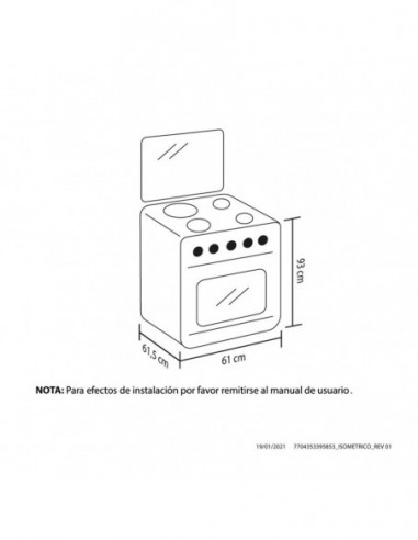 Estufa Haceb Orégano 60 VF GN Inox |...