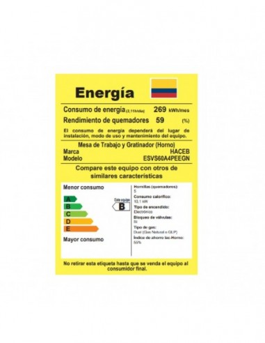 Estufa Orégano Haceb 60 cms negrainox...