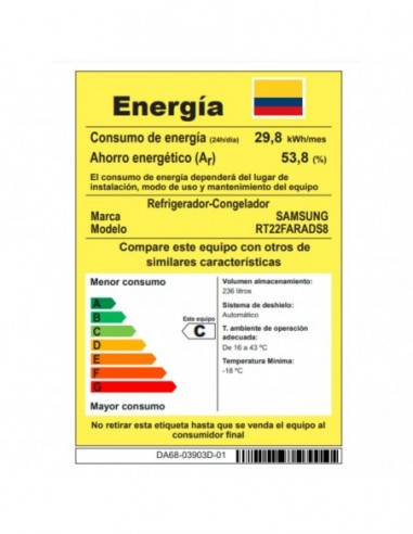 Nevera Samsung No Frost 236 Lt... Nevera Samsung No Frost 236 Lt...
