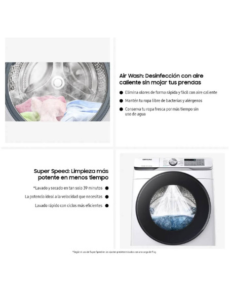 Lavadora Secadora Samsung 12 Kg AI Blanca WD12FG5B34BECO 2