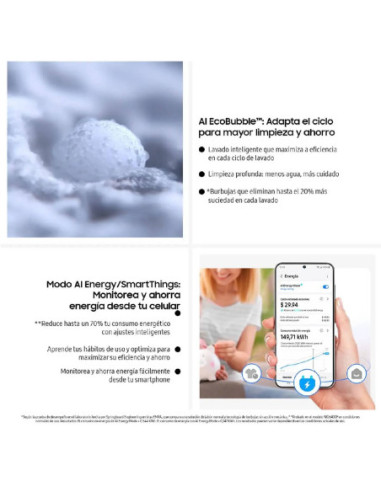 Lavadora Secadora Samsung 12 Kg AI Blanca WD12FG5B34BECO 4