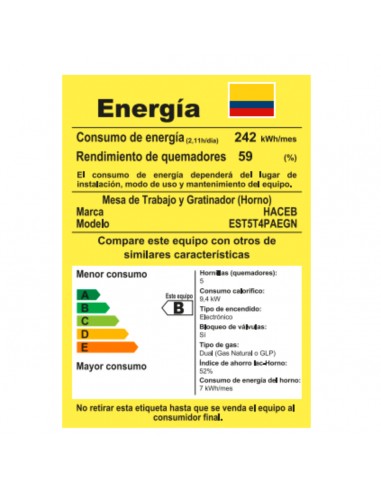 Estufa Haceb 4 Ptos Romero Gas EE...