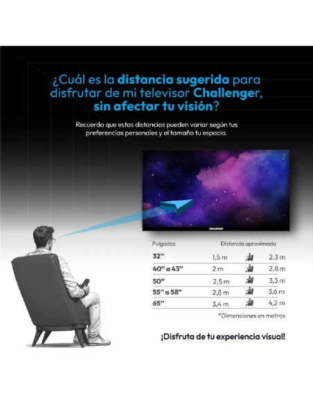 Televisor Challenger 58 pulgadas QLED 4K Smart 58KG290 BT GOOGLETV T2 3