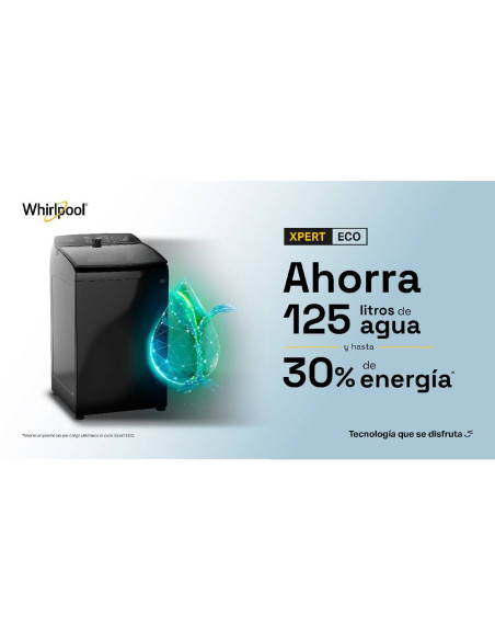 Lavadora Whirlpool 20 Kg Carga Superior con Agitador Xpert Eco Gris WW20WTAHLA 3